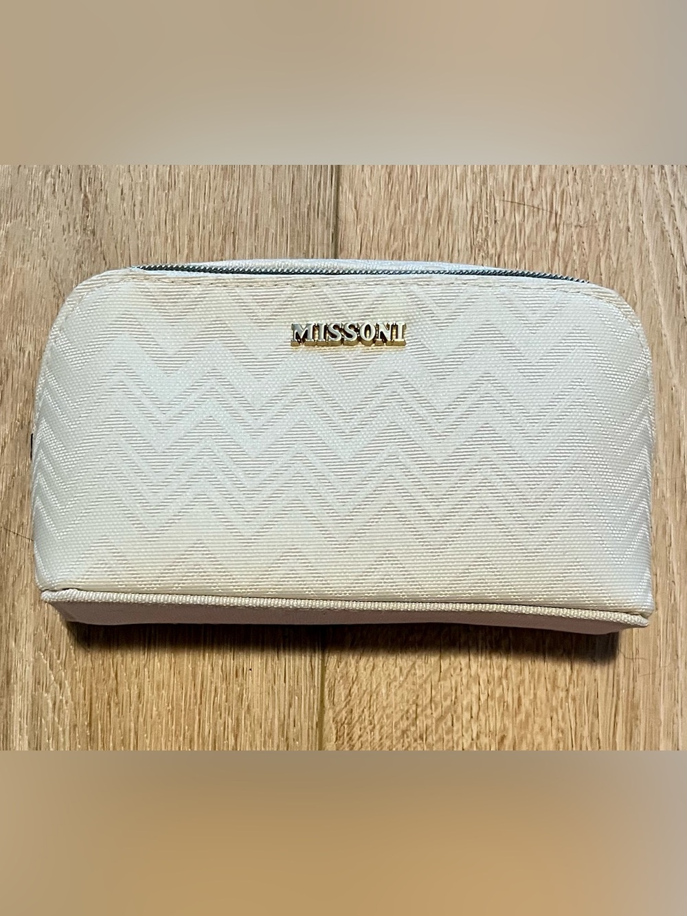 Missoni Cream Chevron Cosmetic Pouch